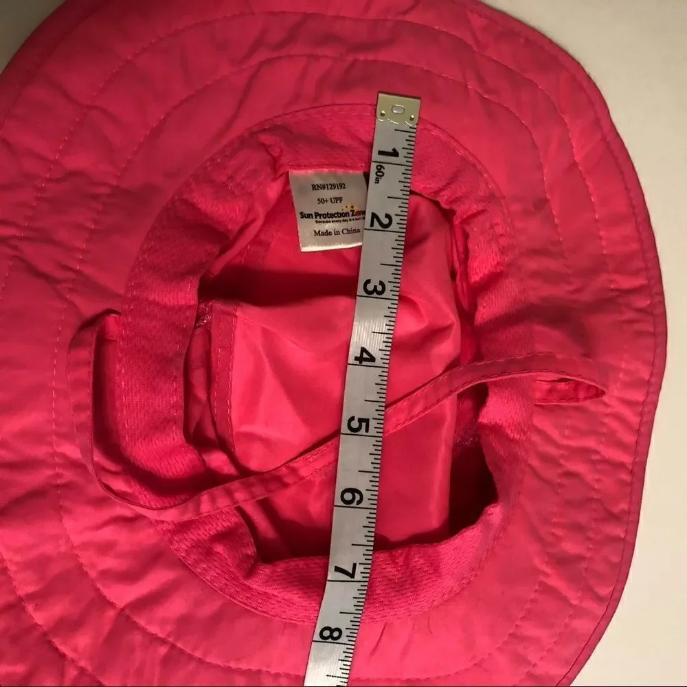 Sun Protection Zone Hat Bucket Floral Pink UPF 50 Girls Beach Vacation Travel